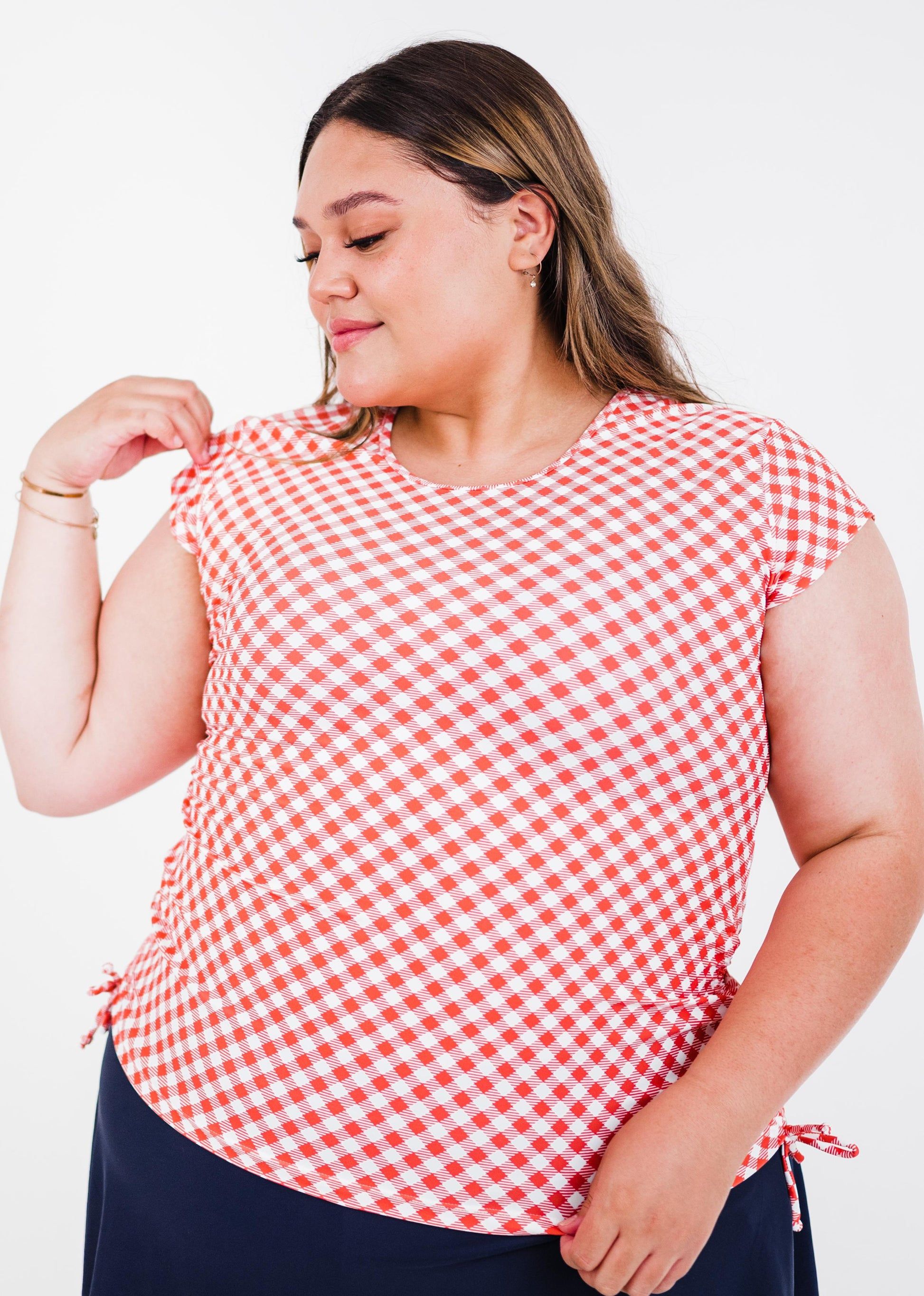 Coral Gingham