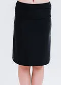 Knee length swim skort. Modest plus size skirt and pants. Womens' modest plus size swim skirt. Excellent sun protection UPF +50