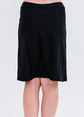 Knee length swim skort. Modest plus size skirt and pants. Womens' modest plus size swim skirt. Excellent sun protection UPF +50