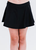 Girls swim short skort. Modest skirt and pants. Girl's modest plus size swim skirt. Excellent sun protection UPF +50