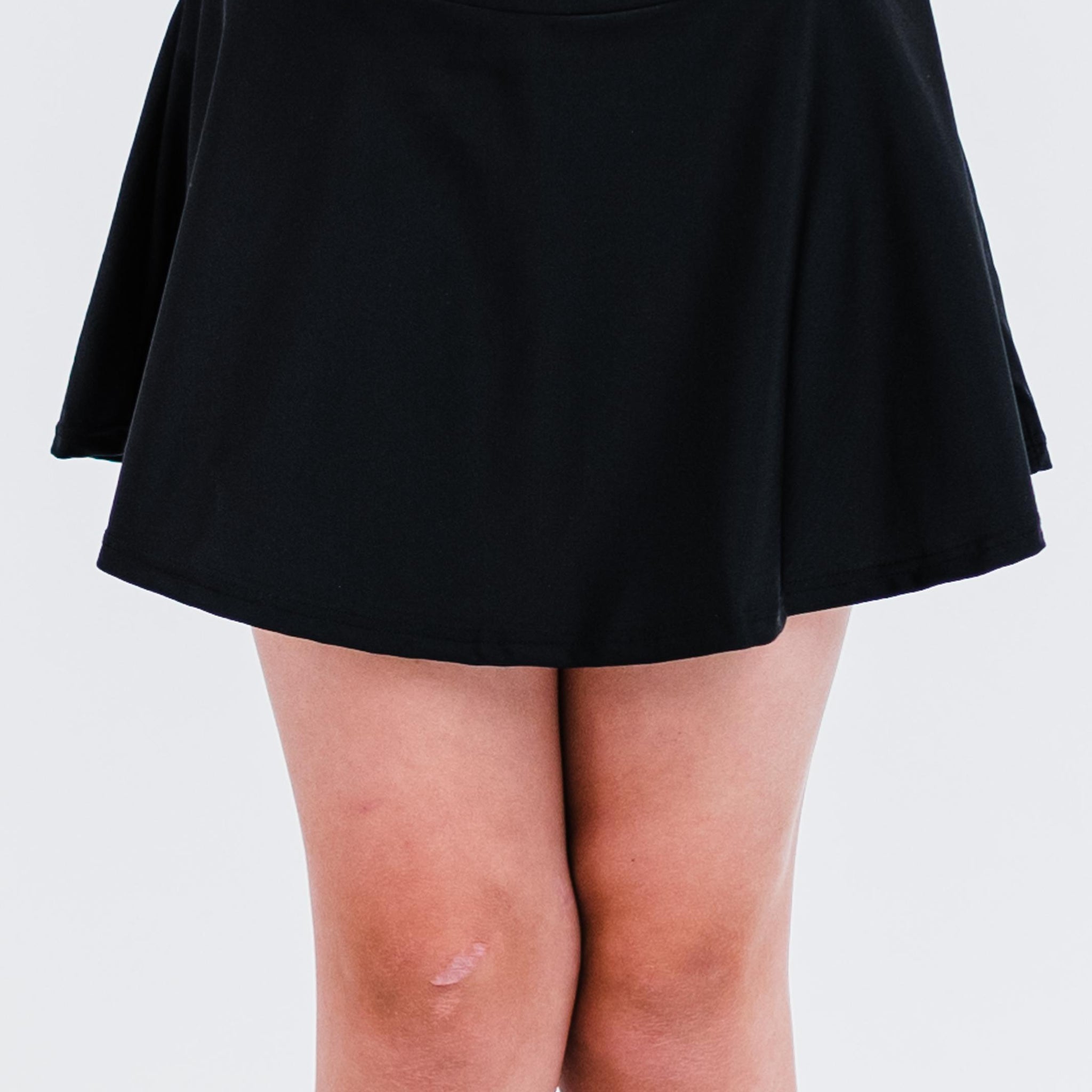 Girls swim short skort. Modest skirt and pants. Girl's modest plus size swim skirt. Excellent sun protection UPF +50
