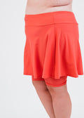 Swim skort with a pocket. Modest plus size skirt and pants. Womens' modest plus size swim skirt. Excellent sun protection UPF +50