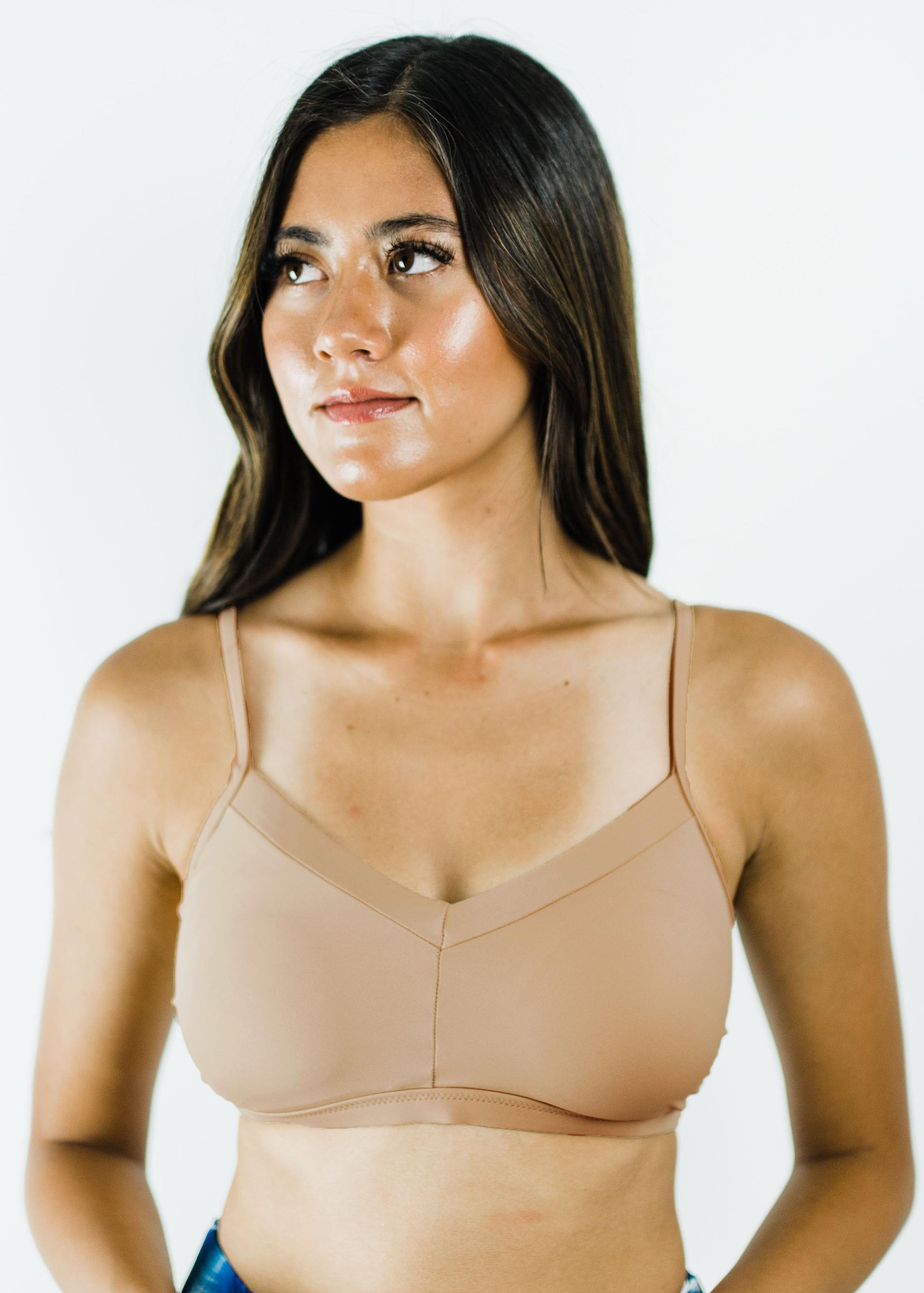 Adjustable Strap Swim Bra - Honey