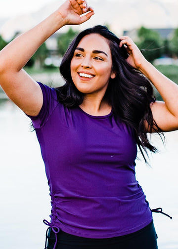 Short Sleeve Adele Swim Top | Plus Size