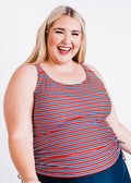 Navy & Red Stripe