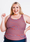 Navy & Red Stripe