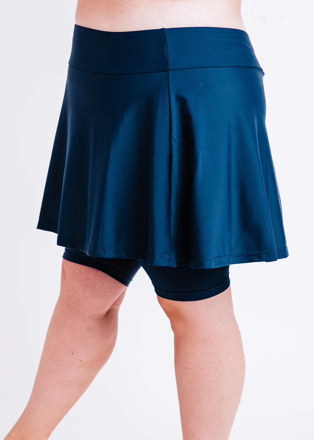 Plus size swim skort. Modest plus size skirt and pants. Womens' modest plus size swim skirt. Excellent sun protection UPF +50