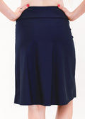 Knee length swim skort. Modest plus size skirt and pants. Womens' modest plus size swim skirt. Excellent sun protection UPF +50