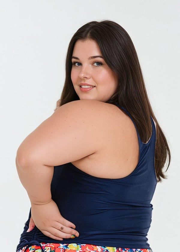 Maya Tankini Swim Top With Built-in Bra | Plus Size