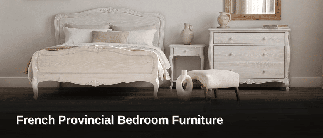 White became the signature finish for french provincial bedroom furniture largely through mass production rather