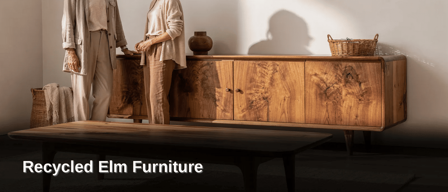 Grain patterns take centre stage, not uniform colour. Elm wood has long been prized