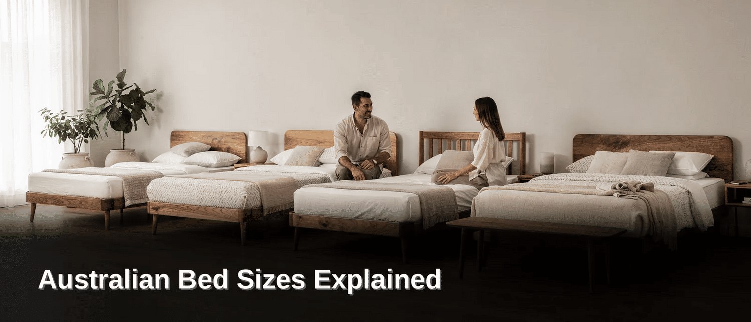 Seven sizes make up the standard range sold across Australia: Single, Long Single, King Single