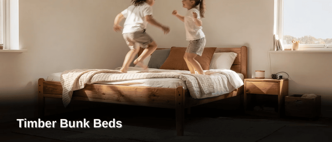 Solid timber outlasts chipboard because it resists the daily wear of growing, playing, and jumping