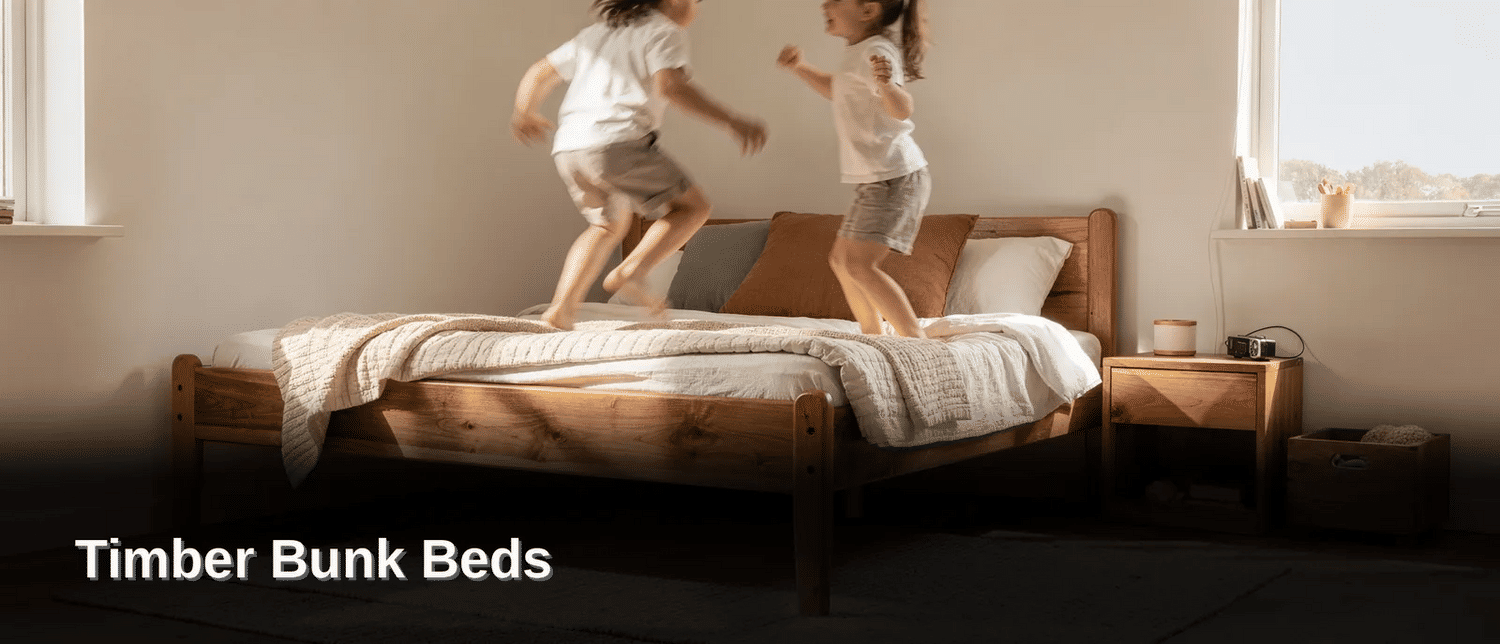 Solid timber outlasts chipboard because it resists the daily wear of growing, playing, and jumping