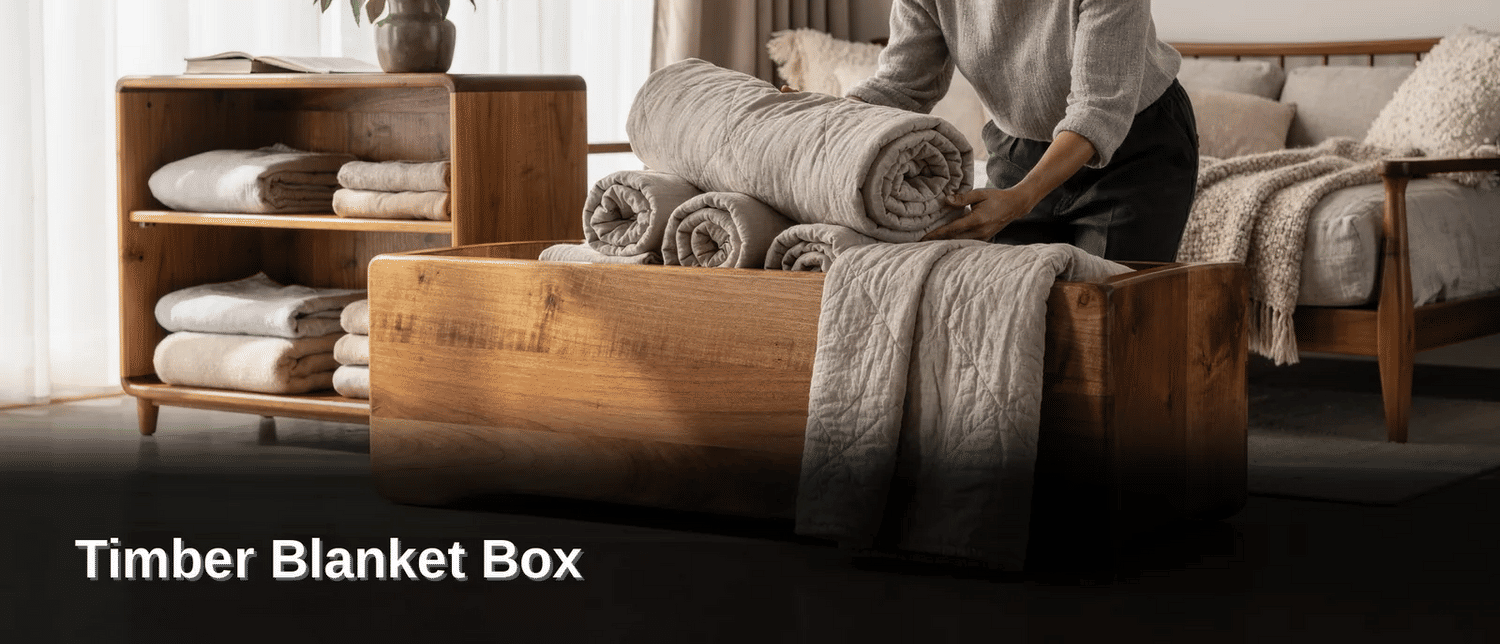 Bulky items are the real culprit. Blankets, quilts, and spare linens rarely fit the neat
