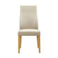 Boston Top Grade Leather Dining Chair in Mocha with Wheat Legs - Chocolate Wood