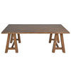 Solid mango wood dining table by MyChocolateWood, 220cm French grey finish, showcasing smooth surface and sturdy construction.