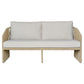 Dorven Wicker & Steel 3-Seater Outdoor Sofa in Natural & Cream
