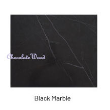 HAMPSHIRE BLACK MARBLE/NATURAL OAK 4-DOOR BUFFET/SIDEBOARD - MyChocolateWood