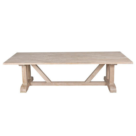 ROSWELL MANGO WOOD DINING TABLE 280CM WHITEWASH