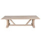 Roswell Mango Wood Dining Table 280cm in Whitewash - Chocolate Wood