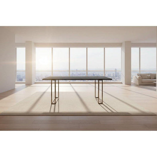 DIMANTA DESIGNER DINING TABLE BLACK TOP / GOLD LEGS 180CM (Copy) - MyChocolateWood