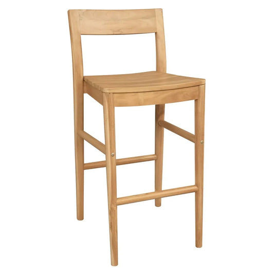 MOLLER SOLID MAHOGANY BAR STOOL/COUNTER STOOL - NATURAL - MyChocolateWood