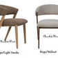 Leemor Fabric Dining Chair Beige/Walnut Colour