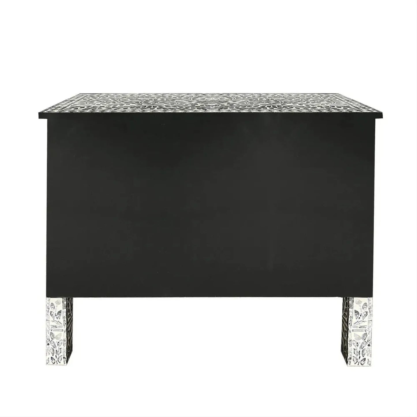 PRAIRIE MOTHER OF PEARL HAND MADE SWIRL CHEST OF 2 DRAWERS