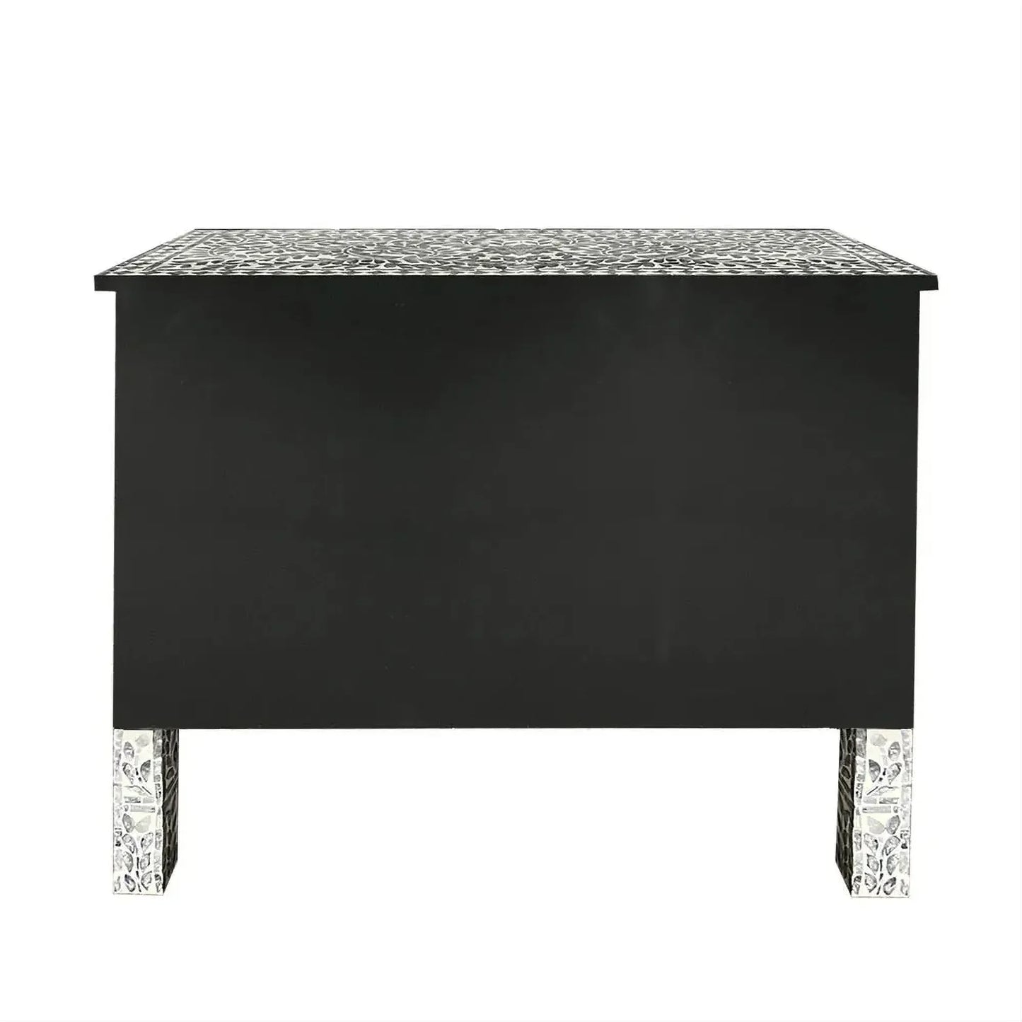 PRAIRIE MOTHER OF PEARL HAND MADE SWIRL CHEST OF 2 DRAWERS