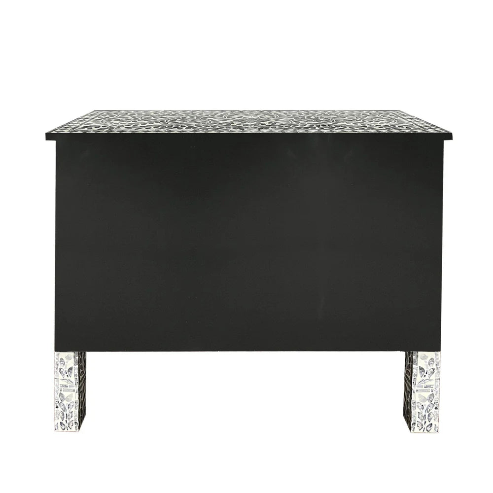 PRAIRIE MOTHER OF PEARL HAND MADE SWIRL CHEST OF 2 DRAWERS - MyChocolateWood