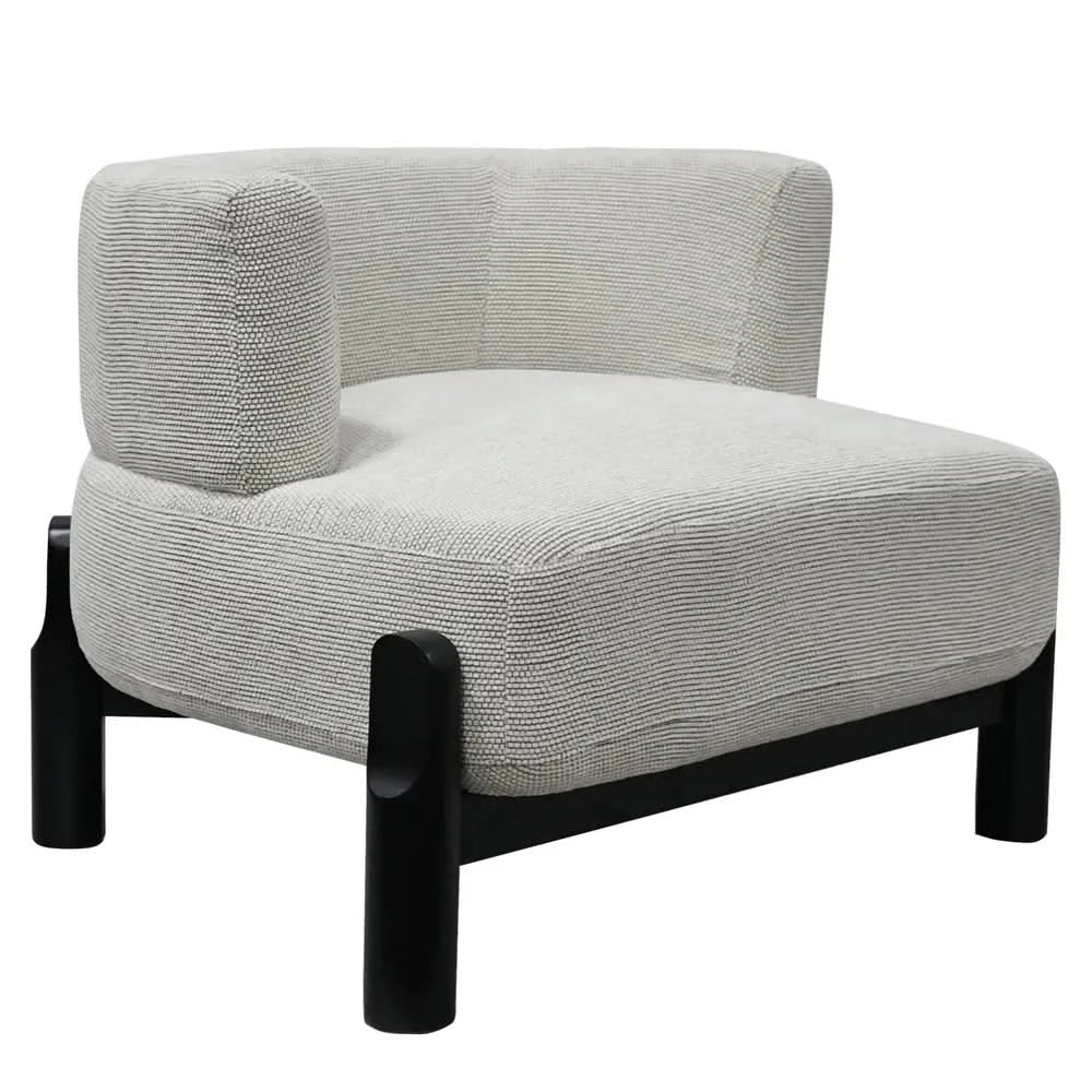 NAPIER FAWN CHENILLE FABRIC OCCASIONAL CHAIR - MyChocolateWood