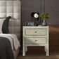 DEENA MOTHER OF PEARL 2-DRAWER BEDSIDE TABLE CREAM HUE - MyChocolateWood