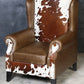 ABE HAND MADE COWHIDE & GENUINE LEATHER ARMCHAIR - MyChocolateWood