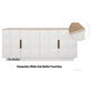 HAMPSHIRE TRAVERTINE /WHITE OAK 4-DOOR BUFFET/SIDEBOARD - MyChocolateWood