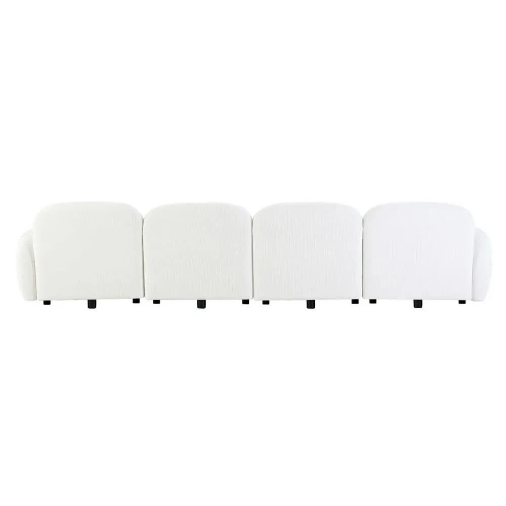 LORELEI  4-SEATER MODULAR SOFA CHENILLE - WHITE - MyChocolateWood