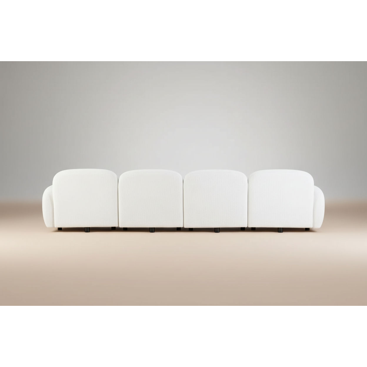 LORELEI  4-SEATER MODULAR SOFA CHENILLE - WHITE - MyChocolateWood
