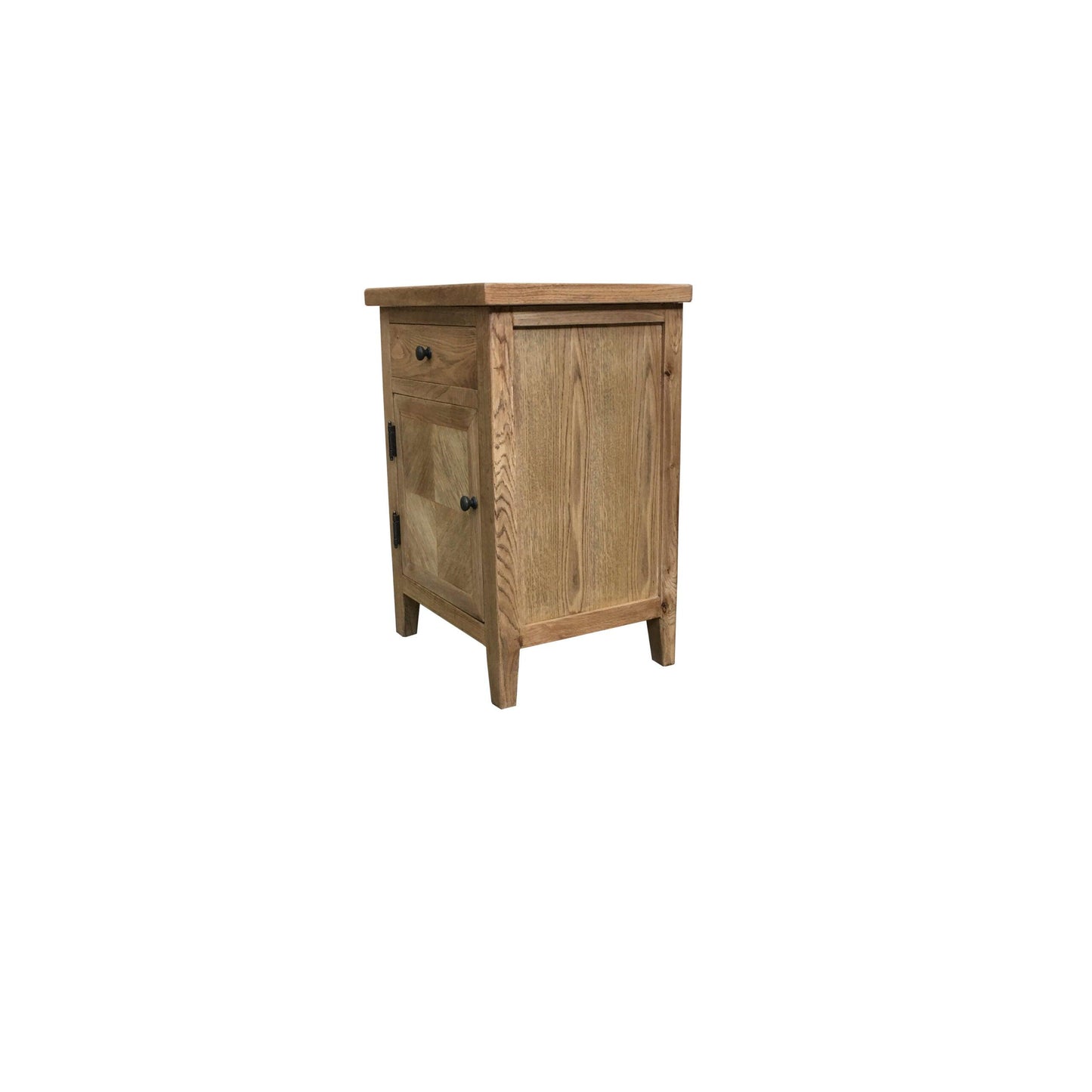 SET OF 2 X DUTCHY FRENCH PROVINCIAL STYLE BEDSIDE TABLES 1 DOOR & 1 DRAWER WITH PARQUETRY PATTERN 50 CM - MyChocolateWood