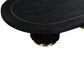 Raven Handmade Solid Mango Column Coffee Table with Gold Accents