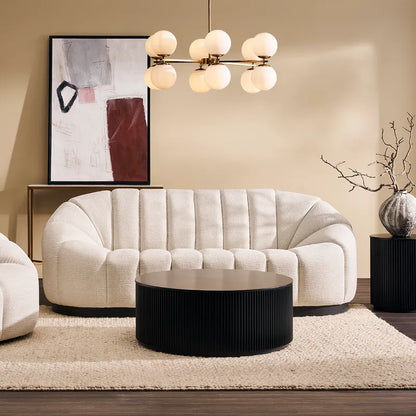 MADELEY 2.5-SEATER CHENILLE SOFA CREAM - MyChocolateWood