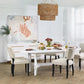 SET OF 2 CAVENDISH LINEN DINING CHAIR BEIGE/BLACK - MyChocolateWood