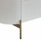 DENEUVE 3 DRAWER CHEST OF DRAWERS WHITE WITH CARRARA MARBLE TOP - MyChocolateWood