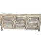 VILLA 3 DOORS TALL LOUVRE STYLE TV/ENTERTAINMENT UNIT IN RECYCLED ELM 160CM - MyChocolateWood