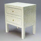 DEENA MOTHER OF PEARL 2-DRAWER BEDSIDE TABLE CREAM HUE - MyChocolateWood