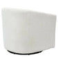 WINTHROP SWIVEL ARMCHAIR CHAIR/OCCASIONAL IVORY CHENILLE - MyChocolateWood