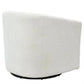 Winthrop Swivel Armchair in Ivory Chenille back