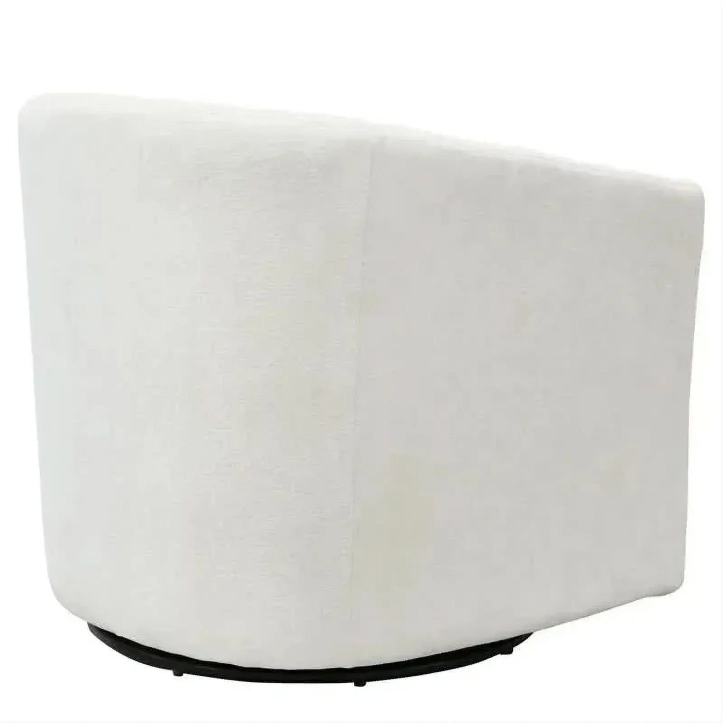 Winthrop Swivel Armchair in Ivory Chenille back