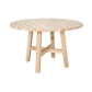 JOELLE PINEWOOD ROUND DINING TABLE DISTRESSED RUSTIC NATURAL 120CM - MyChocolateWood