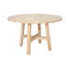 JOELLE PINEWOOD ROUND DINING TABLE DISTRESSED RUSTIC NATURAL 120CM - MyChocolateWood