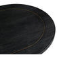 Raven Handmade Solid Mango Column Coffee Table with Gold Accents